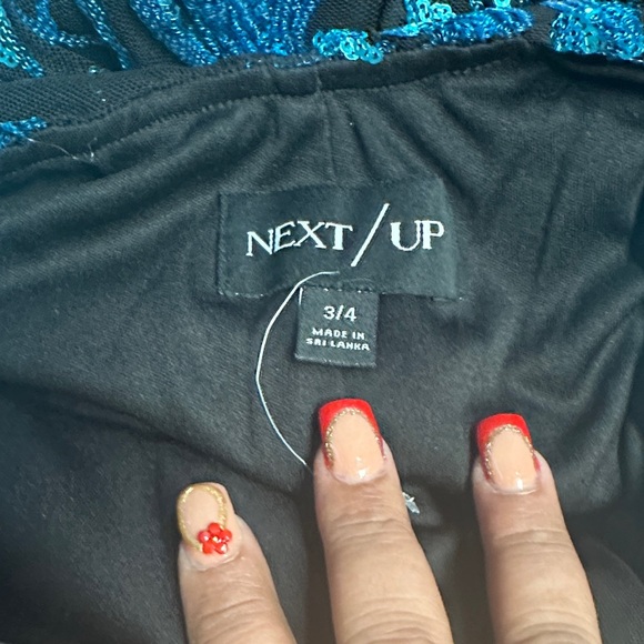 Elegant Teal Maxi Dress with Slit - Picture 9 of 10